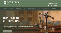 Desktop Screenshot of gorelick-law.com