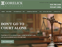 Tablet Screenshot of gorelick-law.com